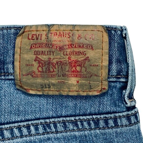 Levi's 515 Jeans Womens 12 Blue Neuveau Boot Cut Stretchy Western Cowgirl Denim - Picture 7 of 14